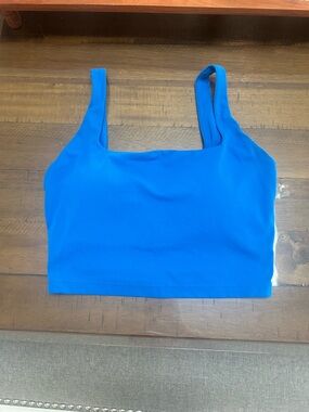 CRZ YOGA Electric Blue Square Neck Sports Bra Tank